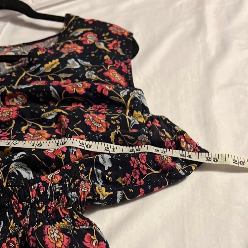 Pinup Fashion Summer Maxi Dress 2X Floral red black Boho Pockets EUC Cottagecore - Picture 4 of 7